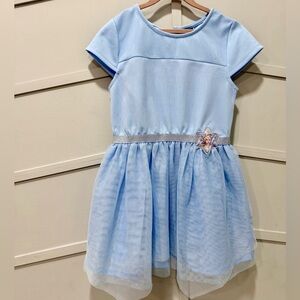 Enchanting Light Blue Kids Dress with Fairy Accent